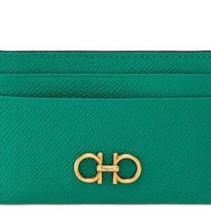 Green Ferragamo Card Holder
